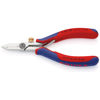 Knipex Elektronik-Abisolierschere, mit Mehrkomponenten-Hüllen, 140 mm