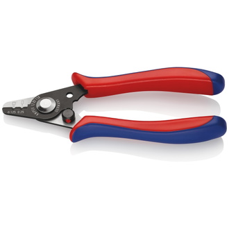 Knipex Abisolierzange für Glasfaserkabel mit Kunststoff-Griffhüllen brüniert 130 mm