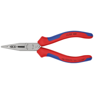 Knipex Verdrahtungszange, mit Mehrkomponenten-Hüllen, schwarz atramentiert 160 mm