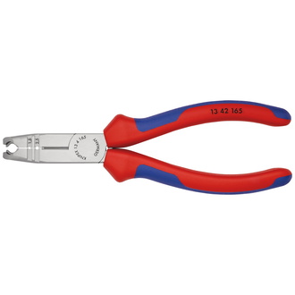 Knipex Abmantelungszange, mit Mehrkomponenten-Hüllen, schwarz atramentiert 165 mm