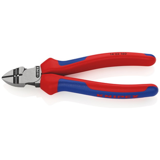 Knipex Abisolier-Seitenschneider, mit Mehrkomponenten-Hüllen, schwarz atramentiert 160 mm