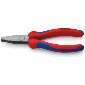 Knipex Flachzange, mit Mehrkomponenten-Hüllen, schwarz atramentiert 160 mm