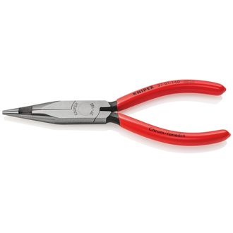 Knipex Flachrundzange mit Mittenschneider (Telefonzange) mit Kunststoff überzogen 160 mm