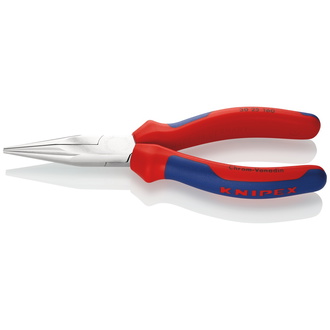 Knipex Langbeckzange, mit Mehrkomponenten-Hüllen, verchromt 160 mm, flach-runde Backen