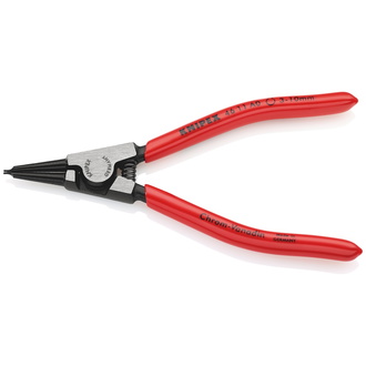 Knipex Sicherungsringzange für Außenringe auf Wellen, mit Kunststoff überzogen, schwarz atramentiert, 140 mm, 3 - 10 mm