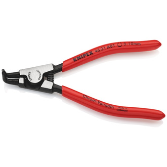 Knipex Sicherungsringzange für Außenringe auf Wellen, mit Kunststoff überzogen, schwarz atramentiert, 125 mm 3 - 10 mm