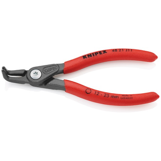 Knipex Präzisions-Sicherungsringzange für Innenringe in Bohrungen, rutschhemmender Kunststoff überzogen, grau atramentiert 130 mm, Art.Nr. 48 21 J11