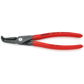 Knipex Präzisions-Sicherungsringzange für Innenringe in Bohrungen, mit rutschhemmendem Kunststoff überzogen, grau atramentiert 210 mm, Art.Nr. 48 21 J