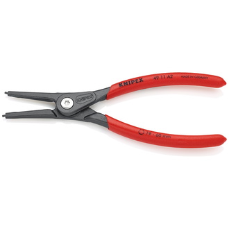 Knipex Präzisions-Sicherungsringzange für Außenringe auf Wellen, mit rutschhemmendem Kunststoff überzogen, grau atramentiert 180 mm, Art.Nr. 49 11 A2