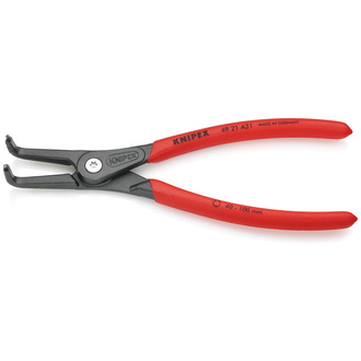 Knipex Präzisions-Sicherungsringzange für Außenringe auf Wellen, mit rutschhemmendem Kunststoff überzogen, grau atramentiert 210 mm, Art.Nr. 49 21 A31