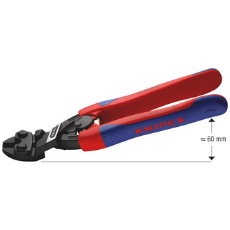 Knipex CoBolt Kompakt-Bolzenschneider, mit Mehrkomponenten-Hüllen, schwarz atramentiert, 200 mm, Art.Nr. 71 22 200