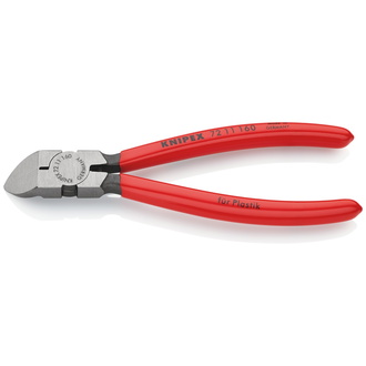 Knipex Seitenschneider für Kunststoff mit Kunststoff überzogen 160 mm, Backen gewinkelt, 45°