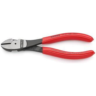 Knipex Kraft-Seitenschneider, mit Kunststoff überzogen, schwarz atramentiert, 160 mm