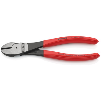 Knipex Kraft-Seitenschneider, mit Kunststoff überzogen, schwarz atramentiert, 180 mm