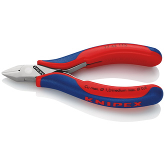 Knipex Elektronik-Seitenschneider, mit Mehrkomponenten-Hüllen, 115 mm, Art.Nr. 77 42 115