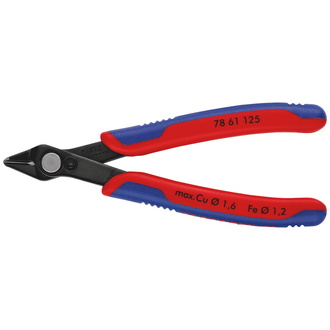 Knipex Electronic Super Knips, mit Mehrkomponenten-Hüllen, brüniert, 125 mm, Art.Nr. 78 61 125