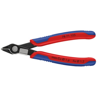 Knipex Electronic Super Knips, mit Mehrkomponenten-Hüllen, brüniert, 125 mm, Art.Nr. 78 71 125