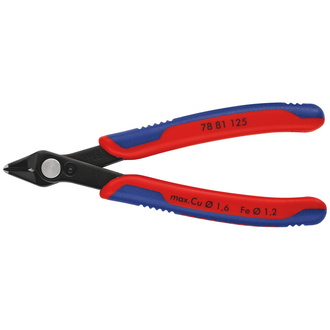 Knipex Electronic Super Knips, mit Mehrkomponenten-Hüllen, brüniert, 125 mm, Art.Nr. 78 81 125