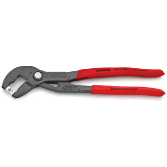 Knipex Schlauchschellenzange für Click-Schellen, mit rutschhemmendem Kunststoff überzogen, grau atramentiert 250 mm