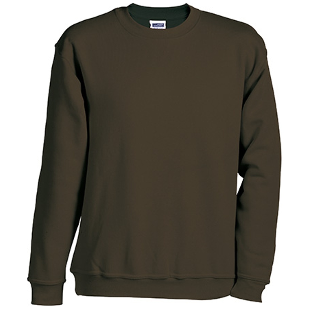 James & Nicholson Rundhals-Sweatshirt JN040 Gr. 5XL brown