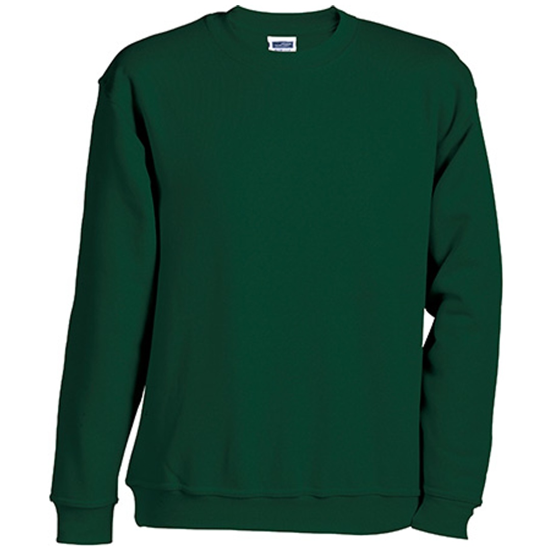 James & Nicholson Rundhals-Sweatshirt JN040 Gr. XL dark-green