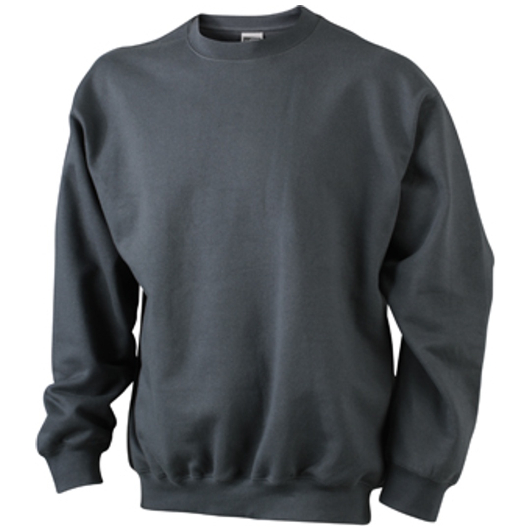 James & Nicholson Rundhals-Sweatshirt JN040 Gr. L graphite