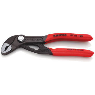 Knipex Cobra Hightech-Wasserpumpenzange, mit rutschhemmendem Kunststoff überzogen, grau atramentiert 125 mm