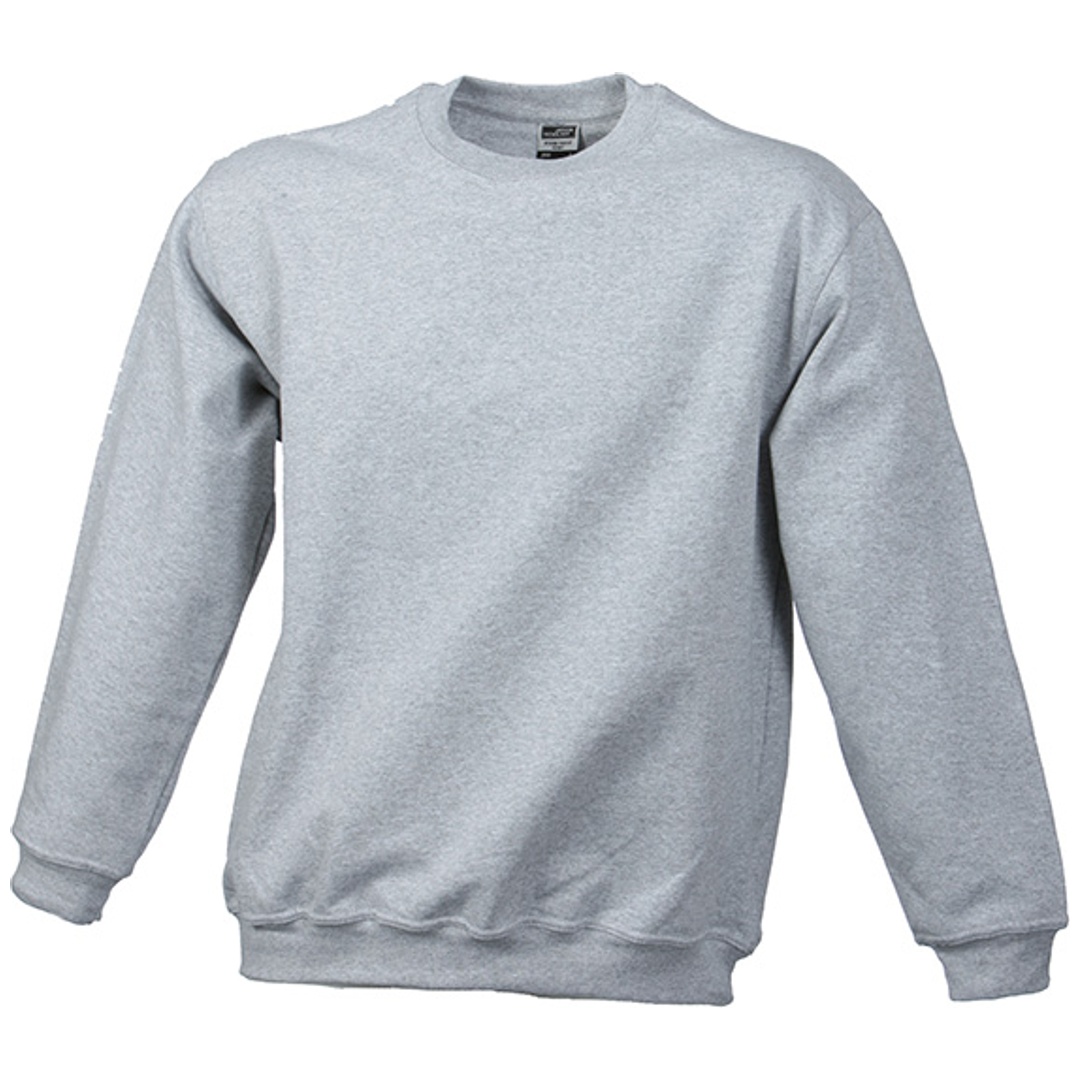 James & Nicholson Rundhals-Sweatshirt JN040 Gr. XXL grey-heather