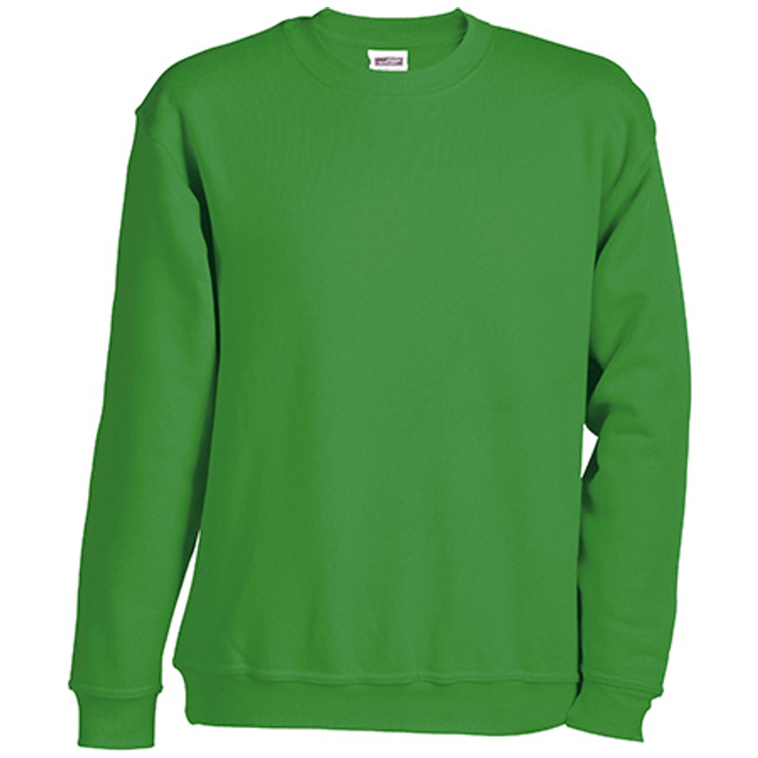 James & Nicholson Rundhals-Sweatshirt JN040 Gr. 3XL lime-green