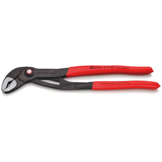 Knipex Cobra QuickSet Hightech-Wasserpumpenzange, mit rutschhemmendem Kunststoff überzogen, grau atramentiert 300 mm