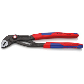 Knipex Cobra QuickSet Hightech-Wasserpumpenzange, mit Mehrkomponenten-Hüllen, grau atramentiert 250 mm