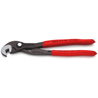 Knipex Schraubzange, mit rutschhemmendem Kunststoff überzogen, grau atramentiert 250 mm