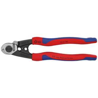 Knipex Drahtseilschere geschmiedet, mit Mehrkomponenten-Hüllen, 190 mm