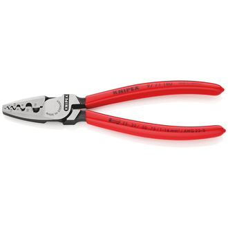 Knipex Crimpzange für Aderendhülsen mit Kunststoff überzogen 180 mm