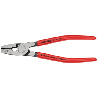 Knipex Crimpzange für Aderendhülsen mit Fronteinführung mit Kunststoff überzogen 180 mm