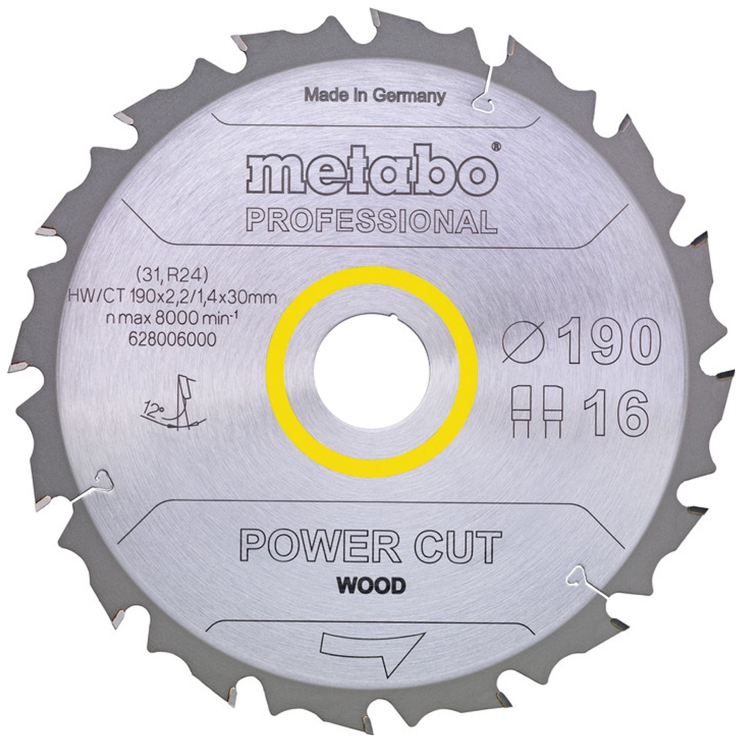 Metabo Sägeblatt power cut wood - professional, 210x30, Z16 FZ 25°
