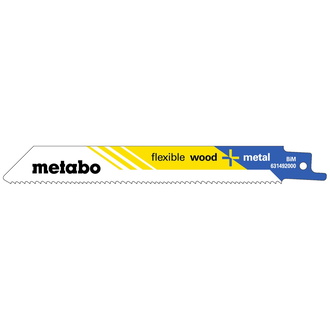 Metabo 25 Säbelsägeblätter "flexible wood + metal" 150 x 0,9 mm, BiM, 1,8-2,6 mm/ 10-14 TPI