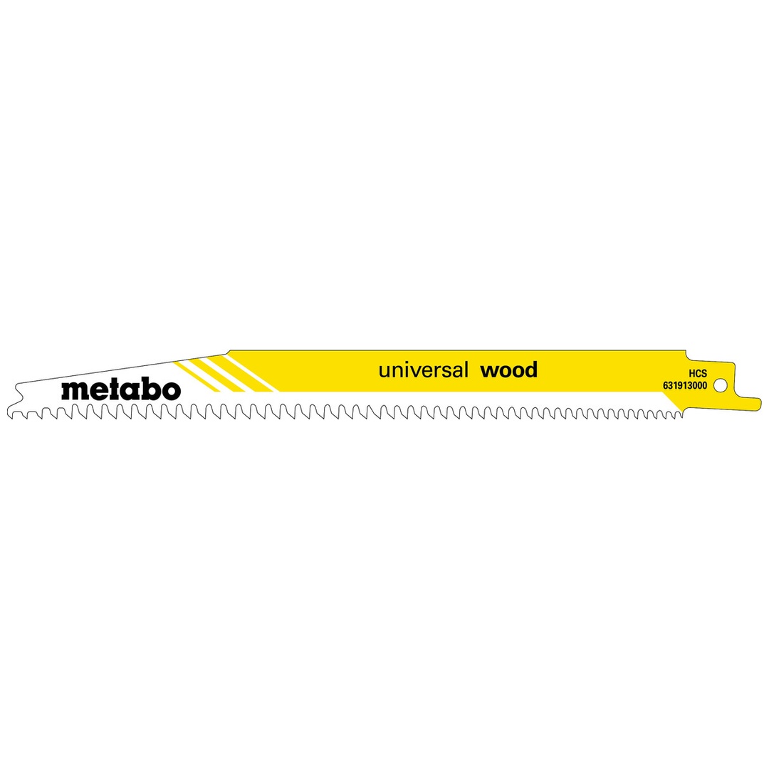 Metabo 2 Säbelsägeblätter universal wood 200 x 1,25 mm, HCS, progressiv