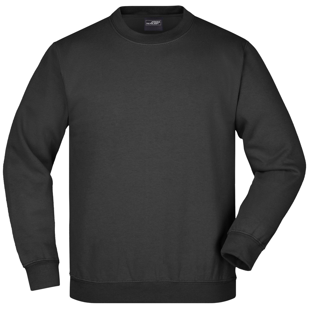 James & Nicholson Klassisches Komfort Rundhals-Sweatshirt Kinder JN040K Gr. 2XL-164 black