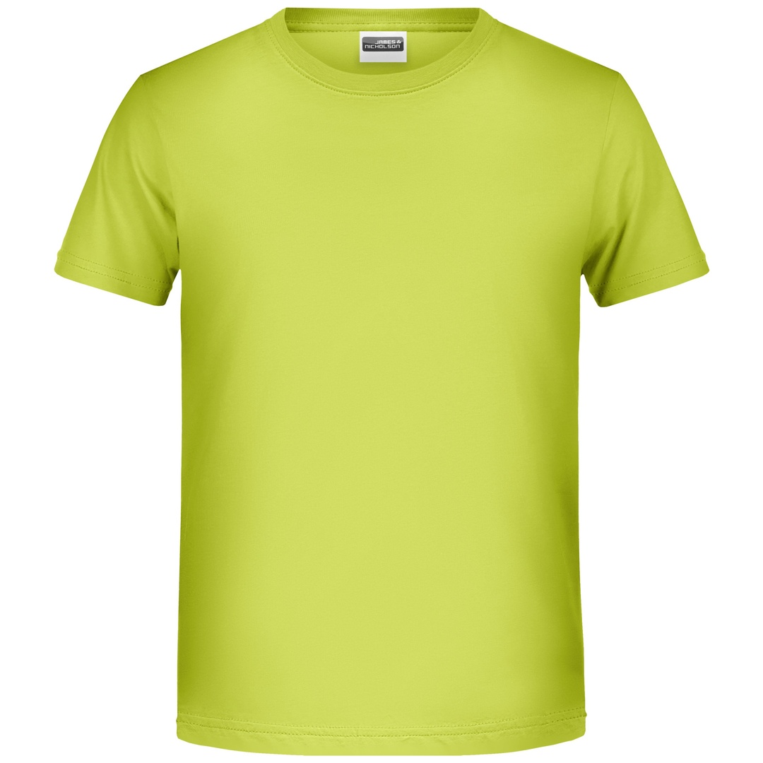 James & Nicholson T-Shirt für Jungen in klassischer Form 8008B Gr. XS-98/104 acid-yellow