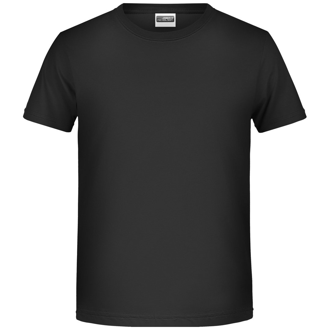 James & Nicholson T-Shirt für Jungen in klassischer Form 8008B Gr. XS-98/104 black
