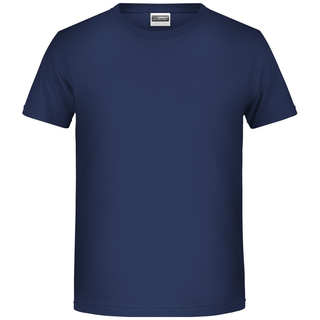 James & Nicholson T-Shirt für Jungen in klassischer Form 8008B Gr. S-110/116 navy