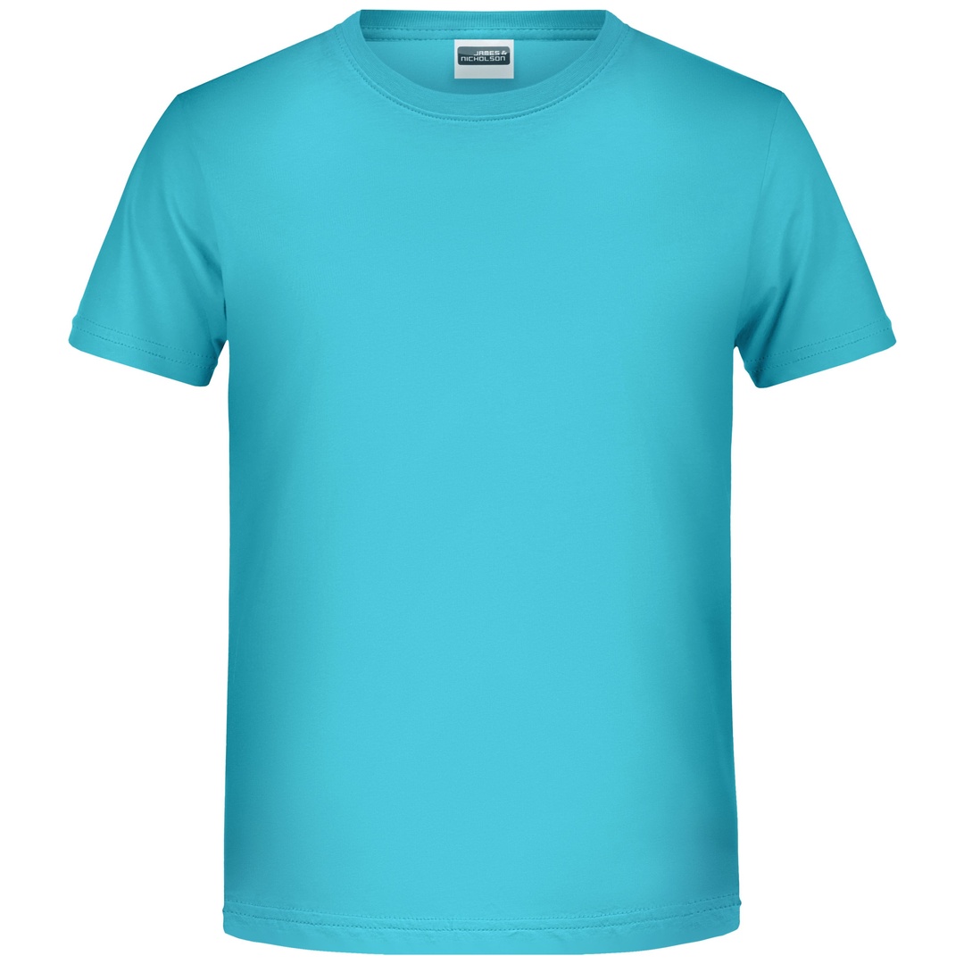 James & Nicholson T-Shirt für Jungen in klassischer Form 8008B Gr. S-110/116 pacific