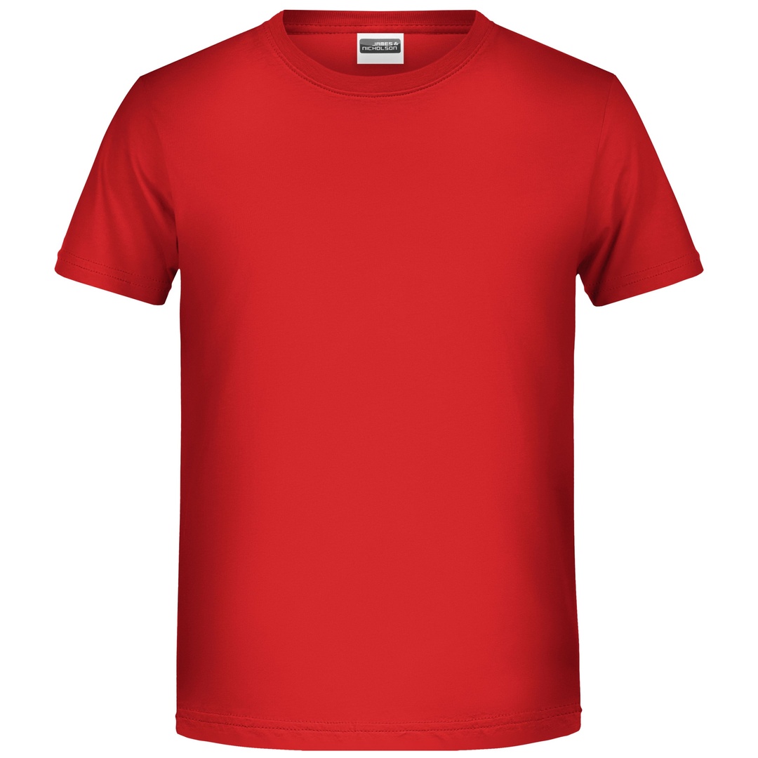 James & Nicholson T-Shirt für Jungen in klassischer Form 8008B Gr. L-134/140 red