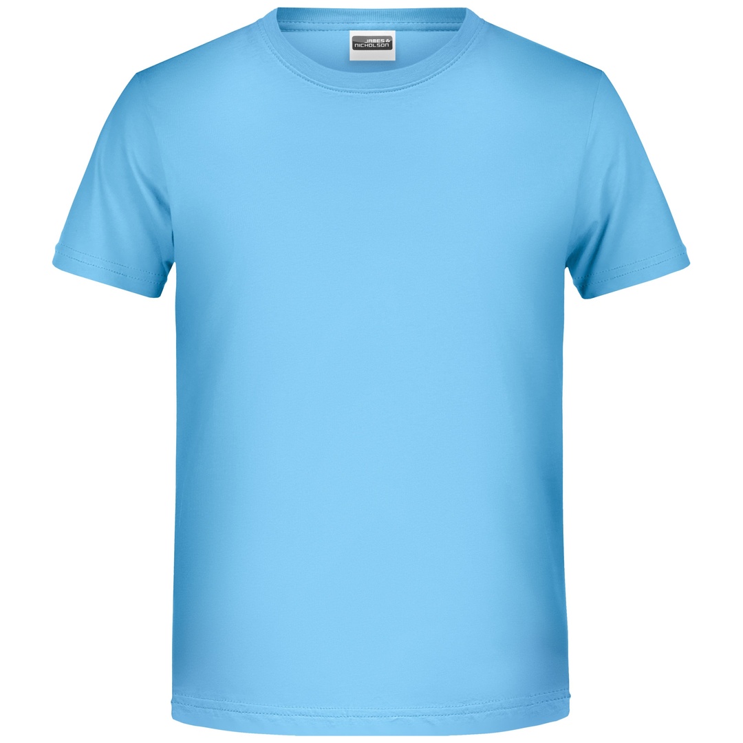 James & Nicholson T-Shirt für Jungen in klassischer Form 8008B Gr. XS-98/104 sky-blue