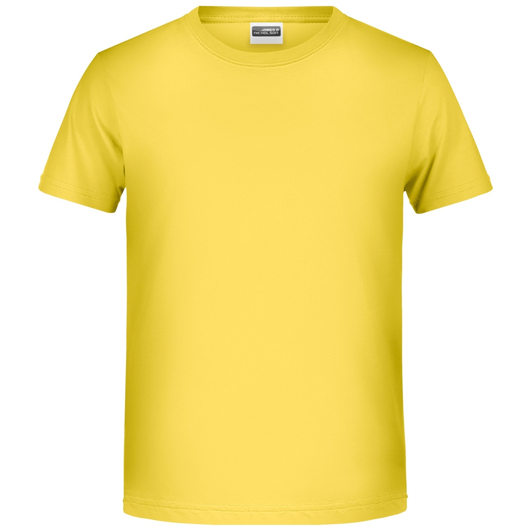 James & Nicholson T-Shirt für Jungen in klassischer Form 8008B Gr. S-110/116 yellow
