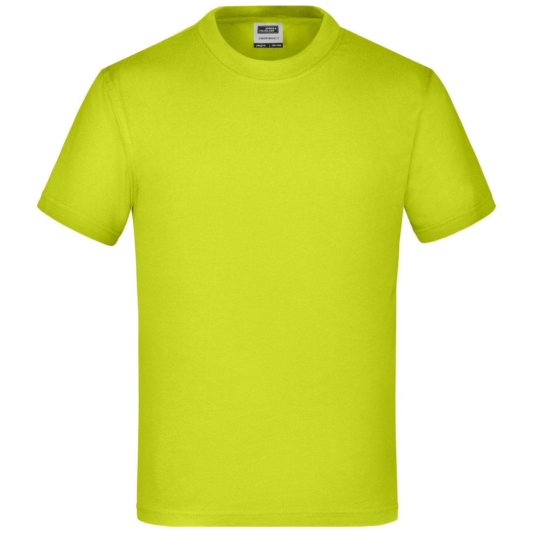 James & Nicholson Basic T-Shirt Kinder JN019 Gr. M-122/128 acid-yellow