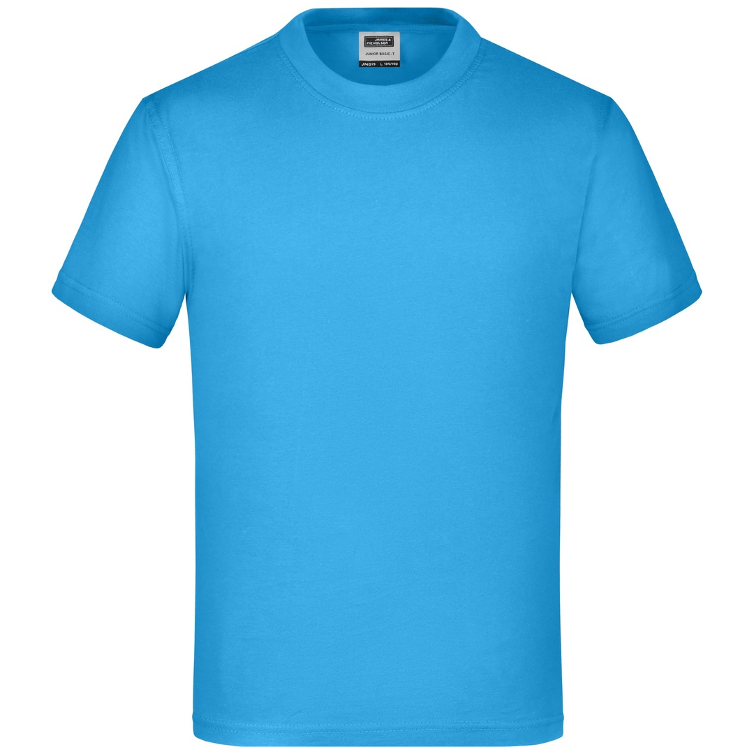 James & Nicholson Basic T-Shirt Kinder JN019 Gr. S-110/116 aqua