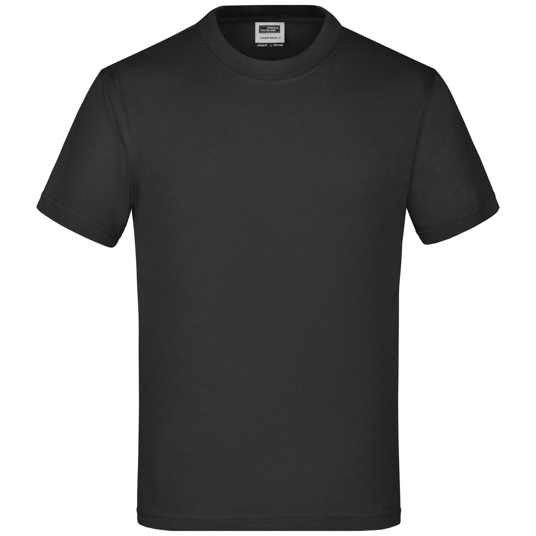 James & Nicholson Basic T-Shirt Kinder JN019 Gr. XS-98/104 black