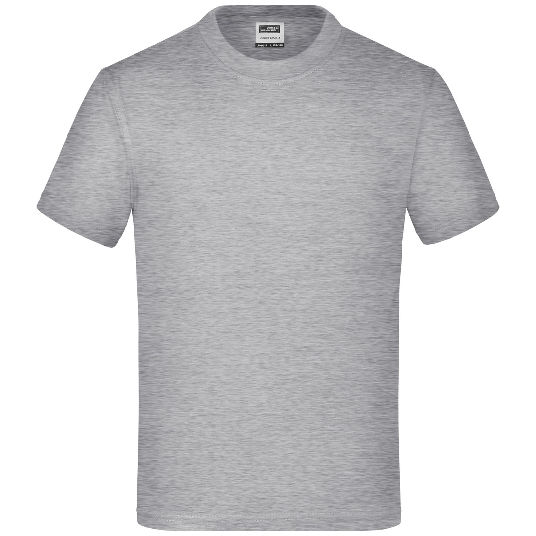 James & Nicholson Basic T-Shirt Kinder JN019 Gr. S-110/116 grey-heather
